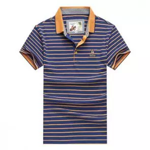 shark hommes t-shirt polo shirt summer lapel stripe cotton cotton polo blouses orange